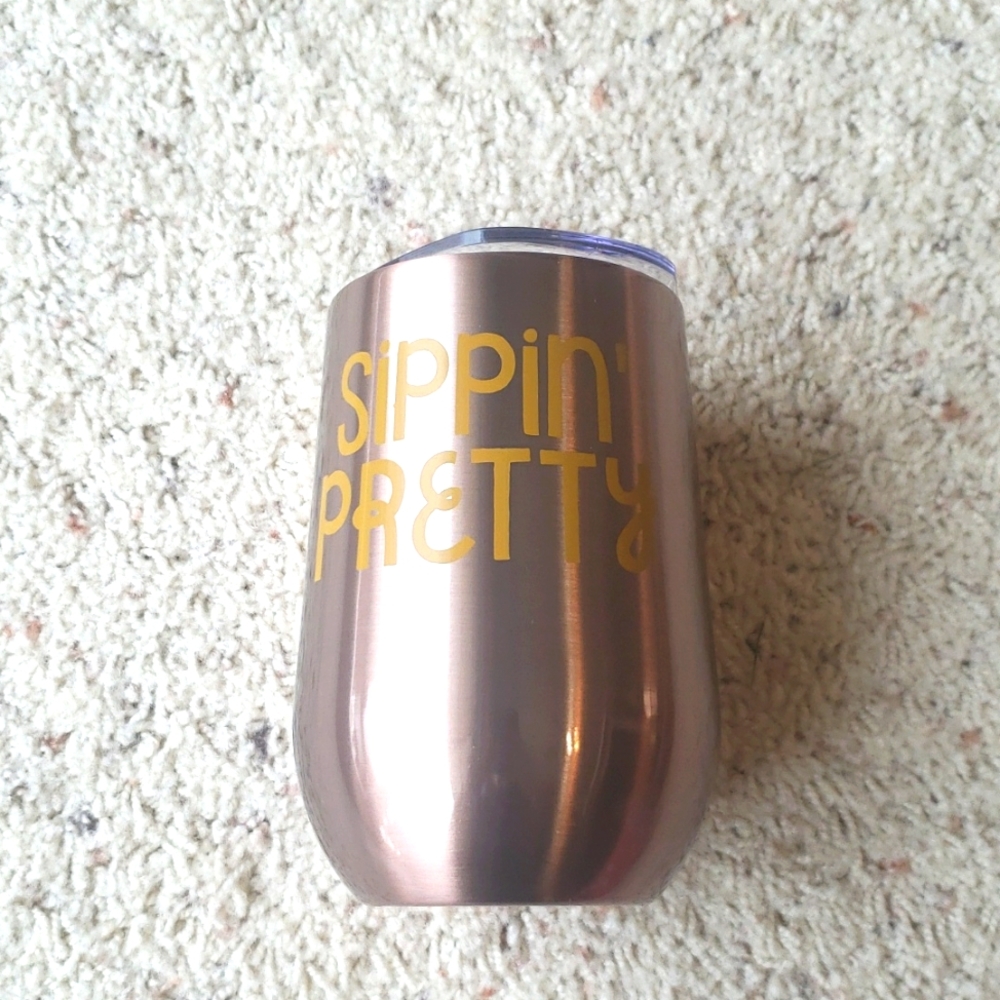 Double Wall Stainless Steel Vaccum Wine Tumbler